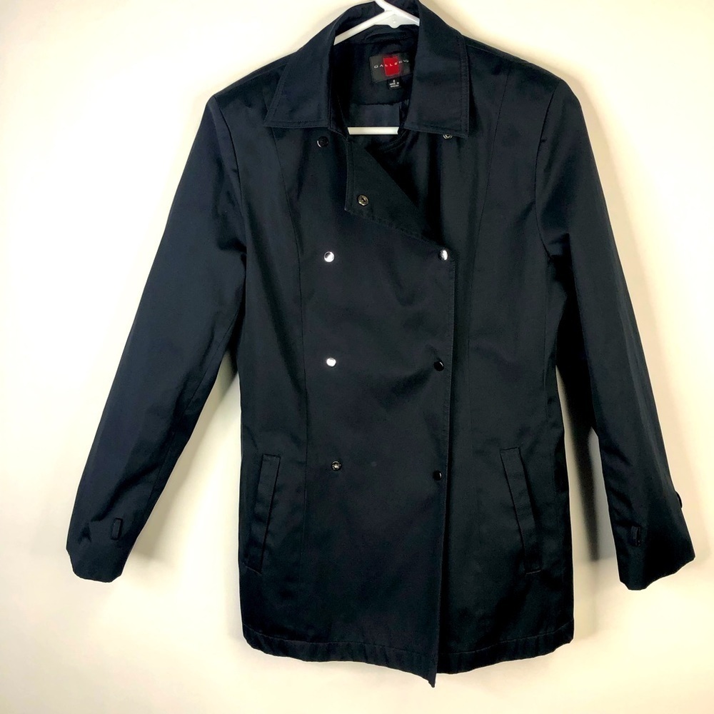 Gallery Navy Blue collared mid weight jacket small